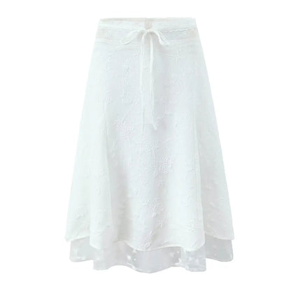 Foridol Summer White Dress Set Women 2pcs Matching Set Skirt Outfits Spaghetti Strap Top+skirt Set Vacation Beach Dress 2025