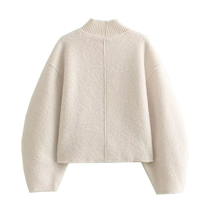 Foridol Turtleneck Fluffy Hoodie for Women Autumn Casual Loose Pullovers Female Basic Fashion Winter Women's Sweatshirts