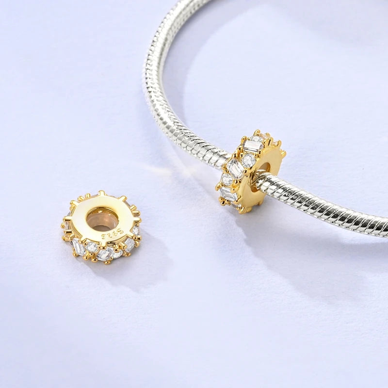 Golden Sunflower Leopard Poodle Charms Beads Fit Bracelet Nacklace Jewelry DIY Gifts For Women
