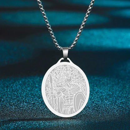 Mens Ancient Greek God Spartan Warrior Pendant Gladiator Necklace Women Mythology Spartan Helmet Charm Neck Chain Amulet Jewelry
