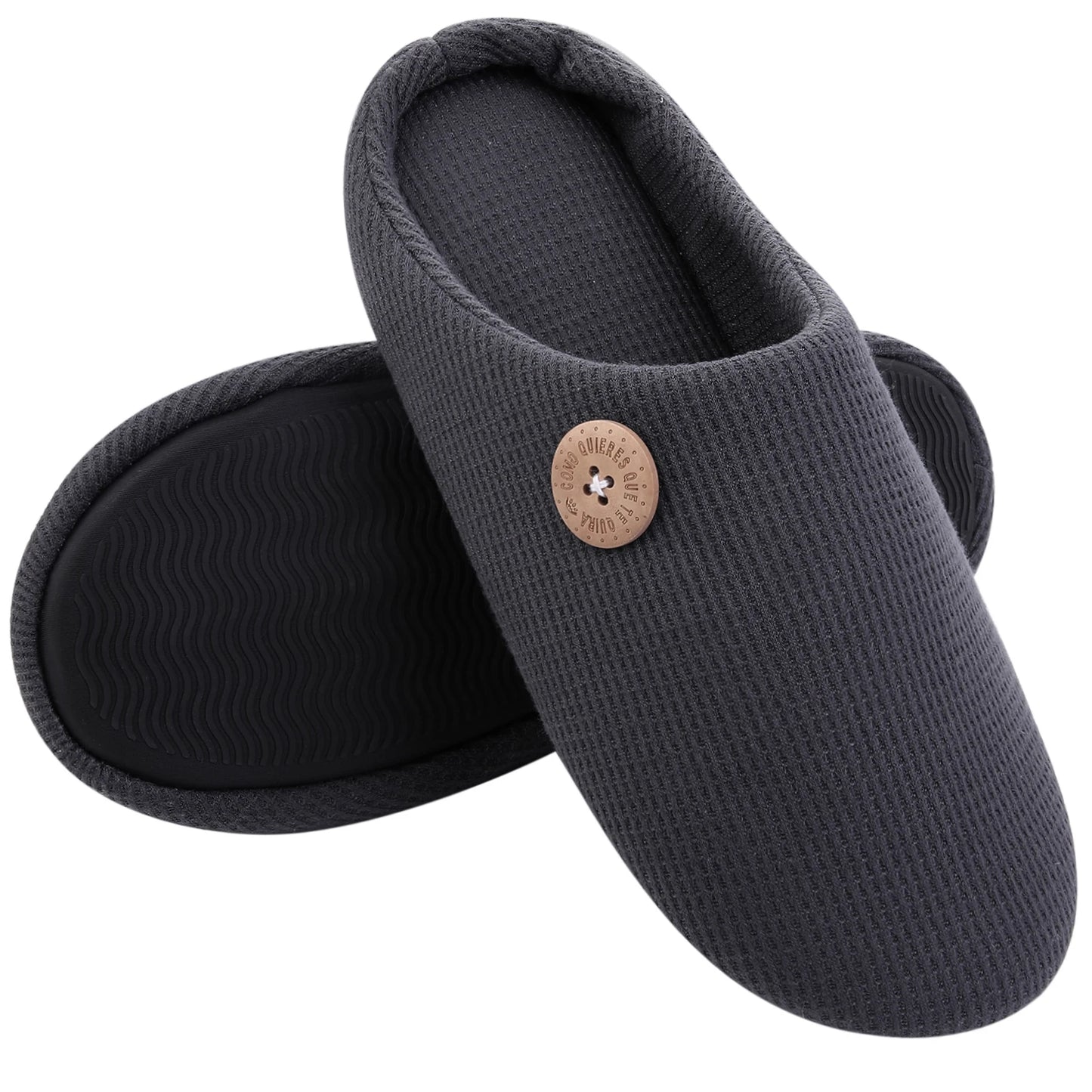 Kidmi Men Slippers Winter Indoor Men Slippers Classic Men Flat Slippers Soft Antiskid House Slippers Casual Bedroom Slippers