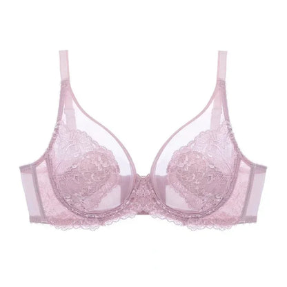 Lingerie Women's Thin BrasLace Full Cup BrasBeautifully Embroidered BrasAnti-SaggingUltra-Thin Bras
