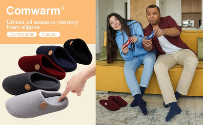 Kidmi Men Slippers Winter Indoor Men Slippers Classic Men Flat Slippers Soft Antiskid House Slippers Casual Bedroom Slippers