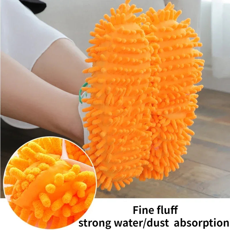 1PC Multifunction Floor Dust Cleaning Slippers Shoes  Cloth Lazy Mopping Shoes Home Floor Washable Cleaning Microfiber Cloth
