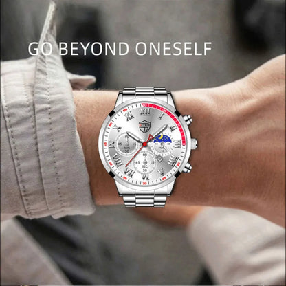 Hot Selling 10 Pcs/set Watches for Men, Watch for Men, Alloy Strap Wrist Watch for Men, Outdoor Style Watch for Men