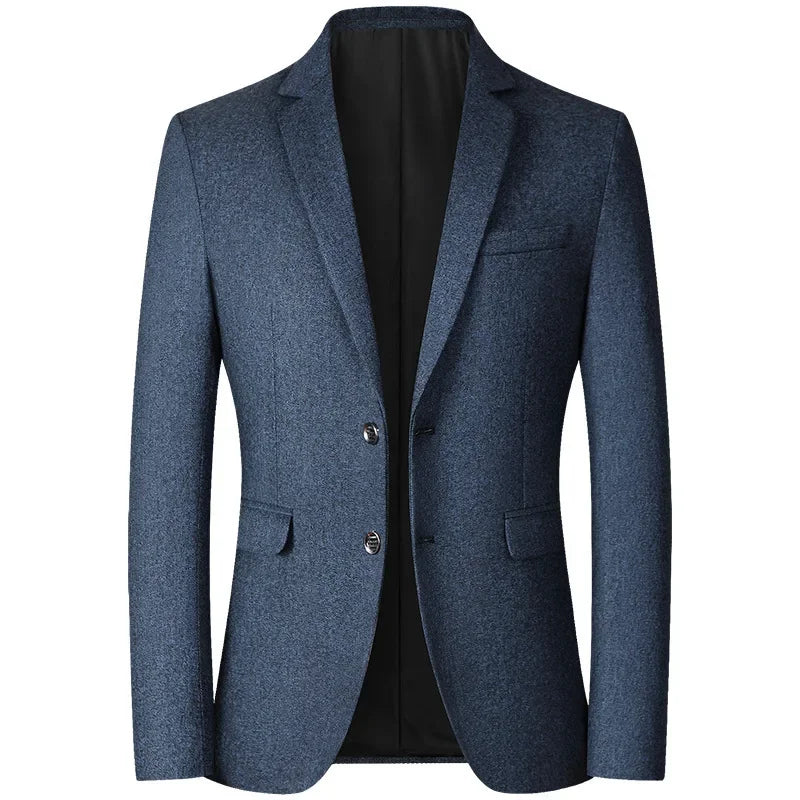 BROWON Brand Business Casual Jackets for Men Spring and Autumn Solid Color Turn-Down Collar Suits Blazer 2026 Wedding Blazer Men