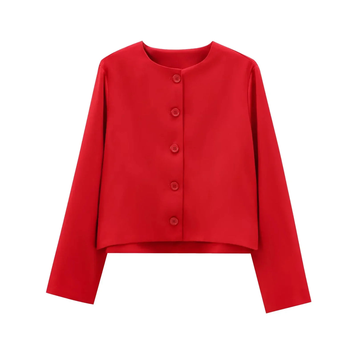 Foridol Solid O-neck Single Breasted Black Blazer Coat Women Autumn Winter Short Jacket Office Lady Vintage Buttons Veste