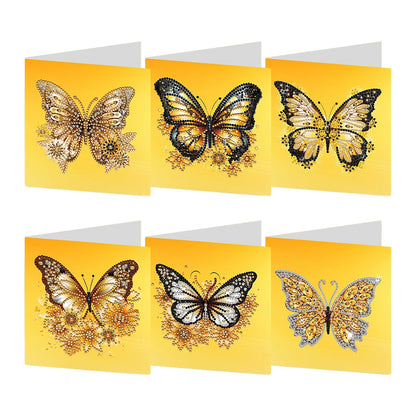 6Pcs DIY Diamond Painting Animal Flower Greeting Card Rinestone Embroidery Arts Craft Cards Kit Birthday Gift for Friend Gift