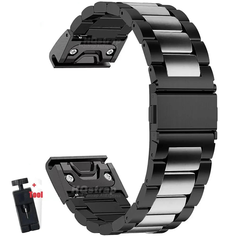 Garmin QuickFit 20/22/26mm Stainless Steel Link Bracelet