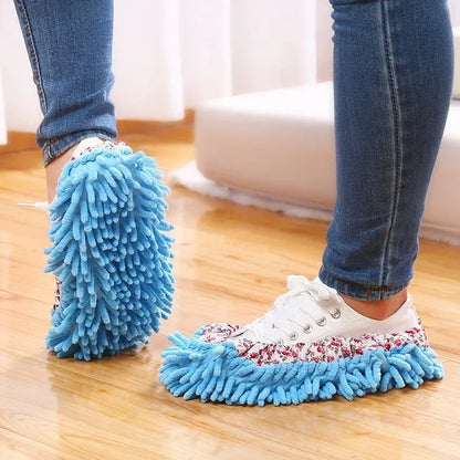 1PC Multifunction Floor Dust Cleaning Slippers Shoes  Cloth Lazy Mopping Shoes Home Floor Washable Cleaning Microfiber Cloth