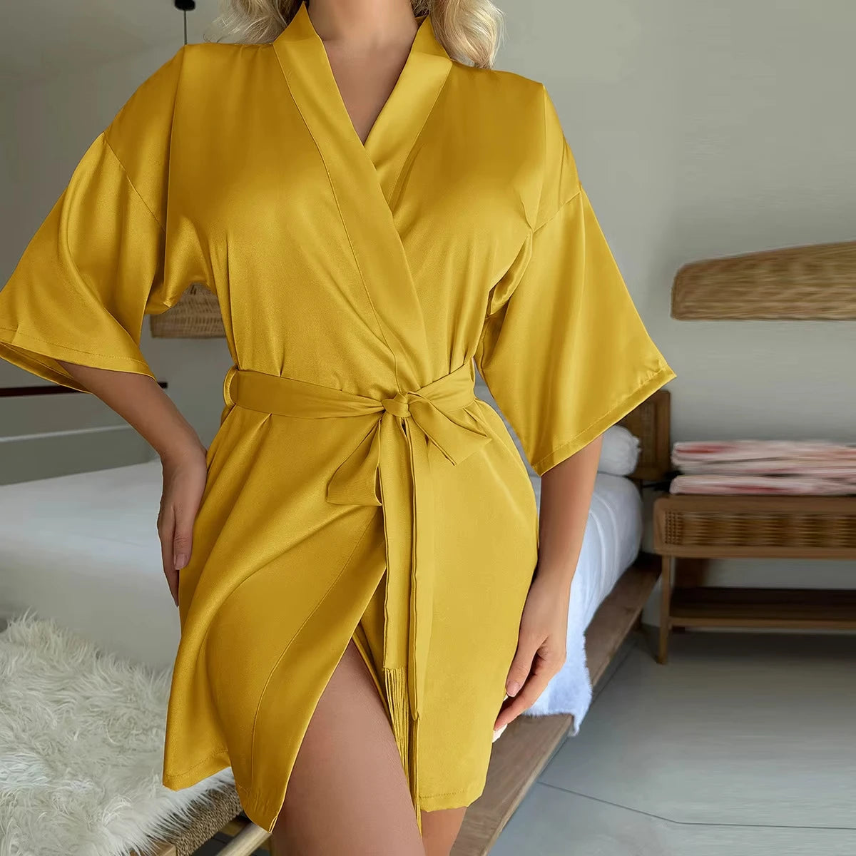 Women's Clothes 2026 Sexy Four Seasons Pajamas Dress Solid Silky Robe Comfortable Homewear Ladies Fashion Soft Lace Nightgowns