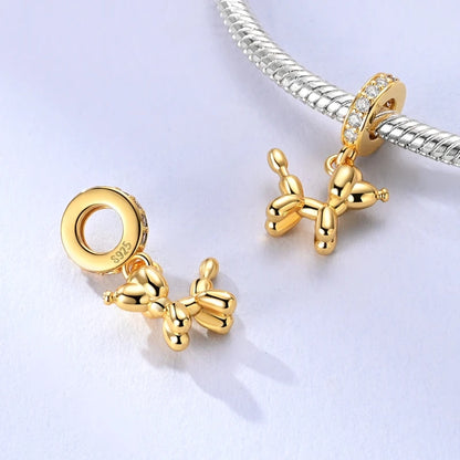 Golden Sunflower Leopard Poodle Charms Beads Fit Bracelet Nacklace Jewelry DIY Gifts For Women