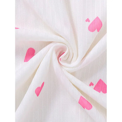 Women's Sleepwear Underwear Rose Lace Bow & Heart Print  Sleep Dress Sexy Pijamas Set  V Neck  Pajamas Mini Nightgowns Hot Dress