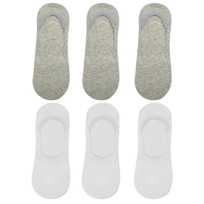 6-Pack Bamboo Invisible Low-Cut Socks | Breathable Boat Socks