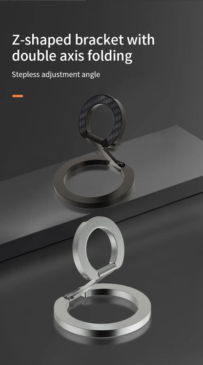 For Double-Sided Magnetic Phone Ring Holder for MagSafe Kickstand Magnet Grip for iPhone 16 15 14 For Huawei Xiaomi Stand Holder