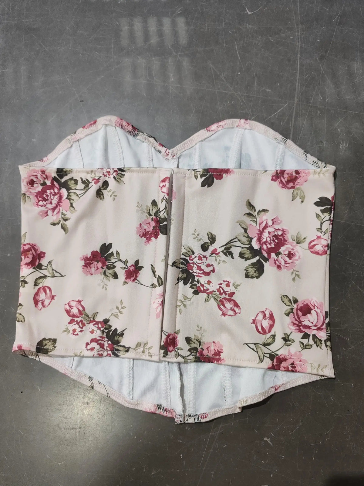 Summer Women Floral Y2K Crop Tops Printed Sleeveless Fishbone Corset Woman Sexy Backless Slim Strapless Streetwear Camisole