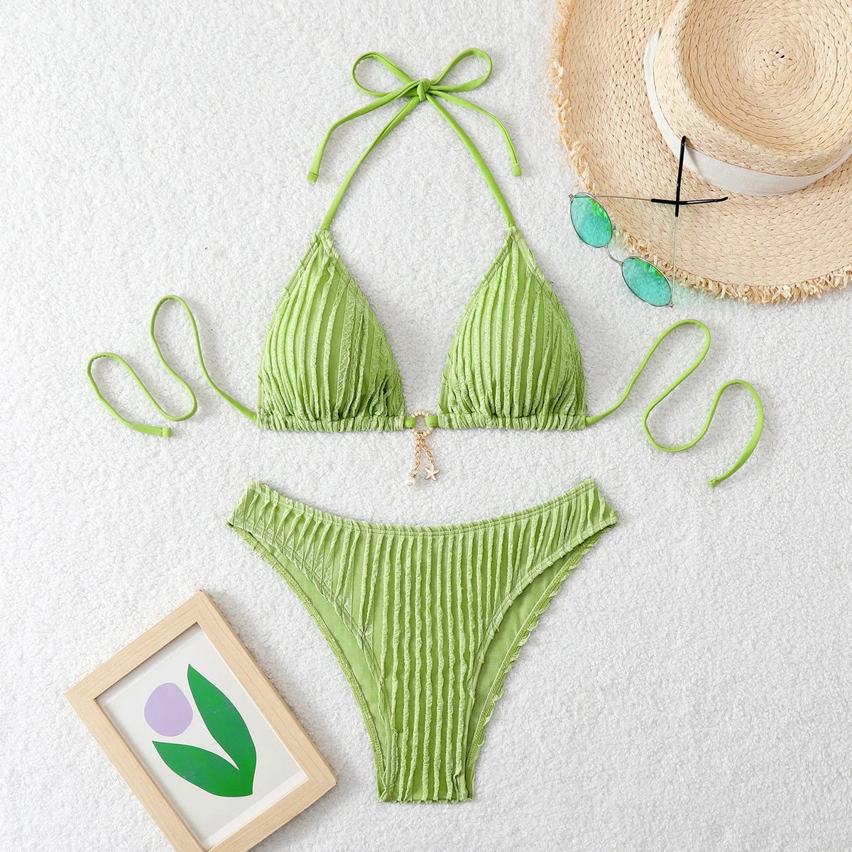 Sexy Blue White Yellow Strings Bikini 2026 Women Swimsuit Female Swimwear Thong Bikinis Set Brazilian Beach Bathing Suit Biquini