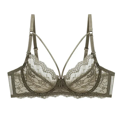 Logirlve Wholesale 3PCS Sexy Underwear Woman Lace Bras Hollow out Ultrathin Bra Women's lingerie Big Size Bra