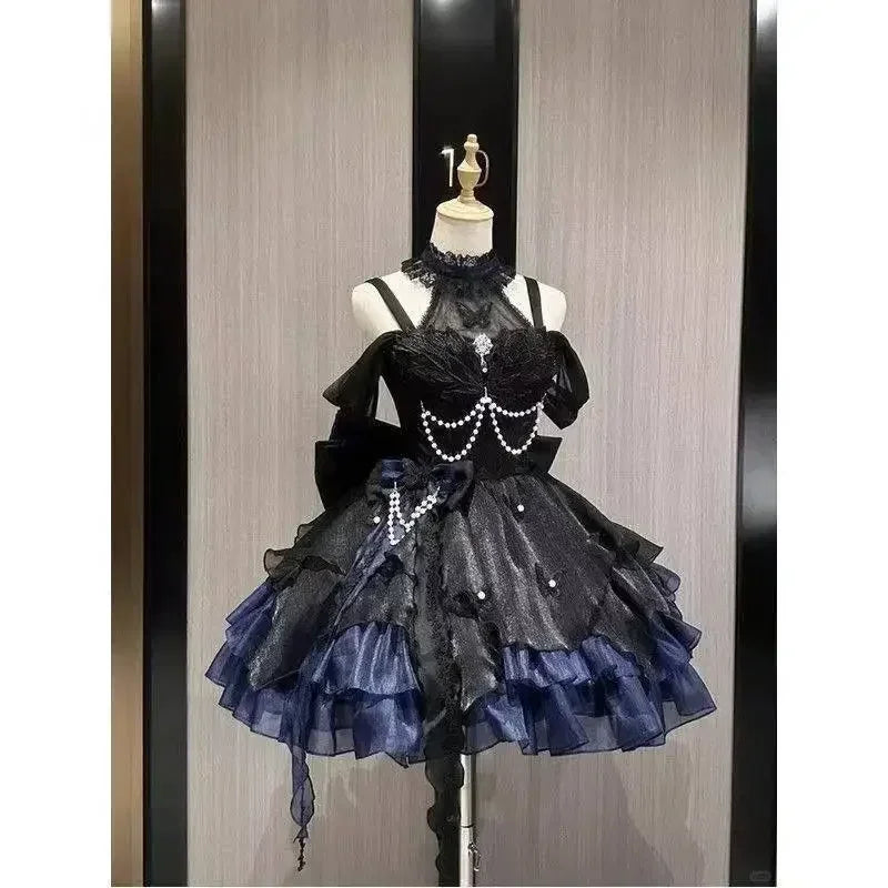 Kawaii Lace Bow Mini Dress