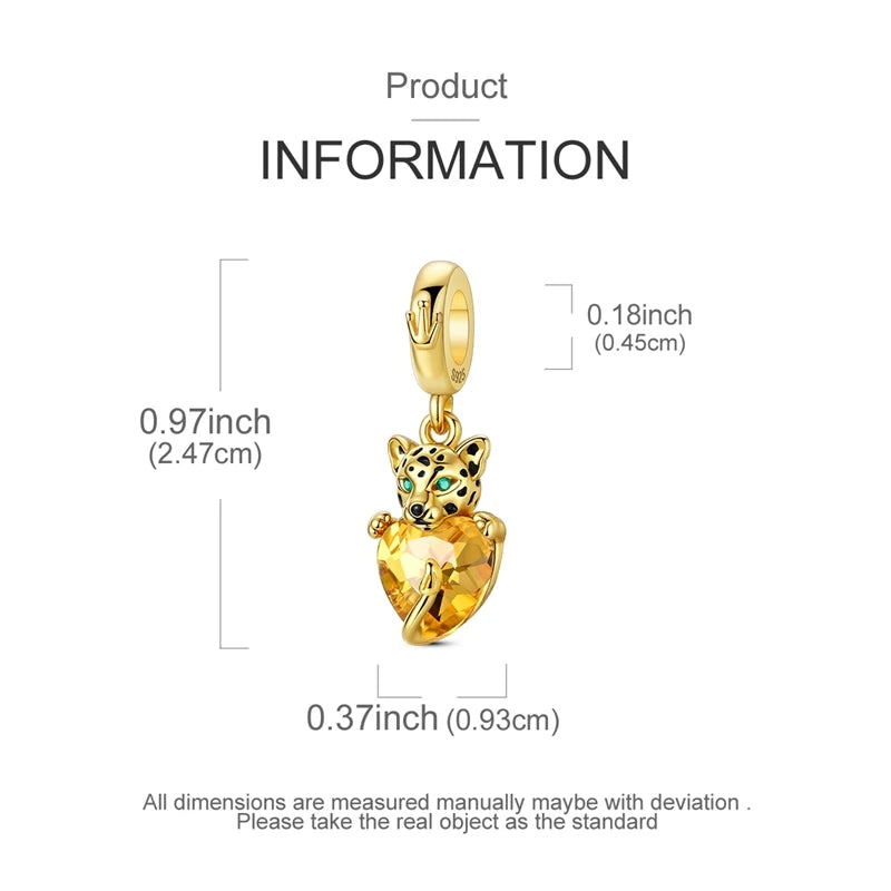 Golden Sunflower Leopard Poodle Charms Beads Fit Bracelet Nacklace Jewelry DIY Gifts For Women