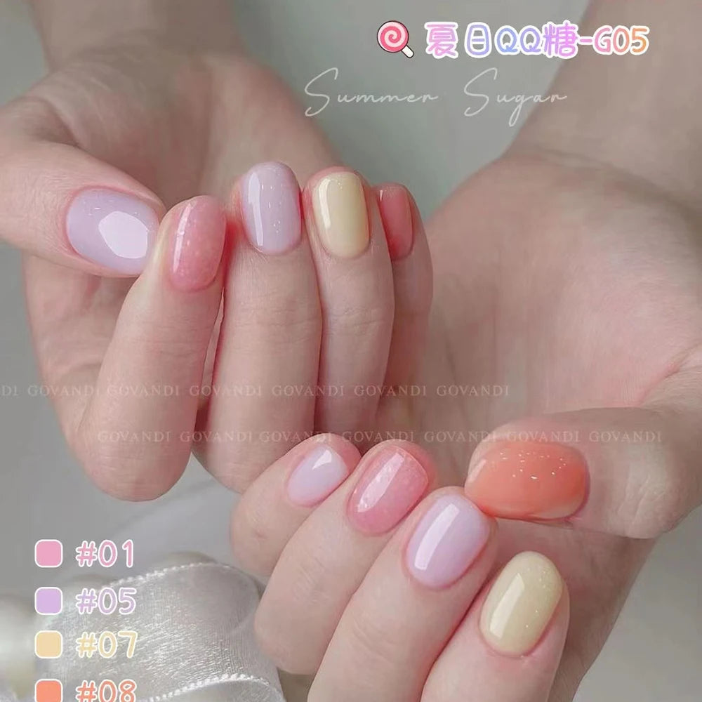 New 8 Color Candy Gel Polish Set Collection Semi-permanent Soak Off UV Gel 15ml Manicure Set For Nail Salon Nail Polish Kit