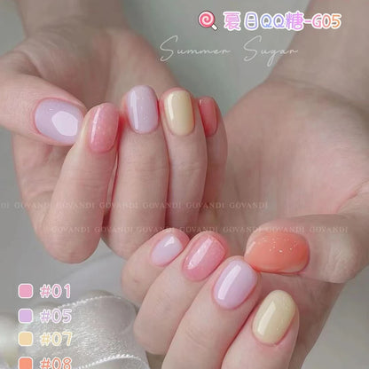 New 8 Color Candy Gel Polish Set Collection Semi-permanent Soak Off UV Gel 15ml Manicure Set For Nail Salon Nail Polish Kit