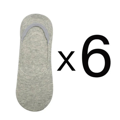 6-Pack Bamboo Invisible Low-Cut Socks | Breathable Boat Socks