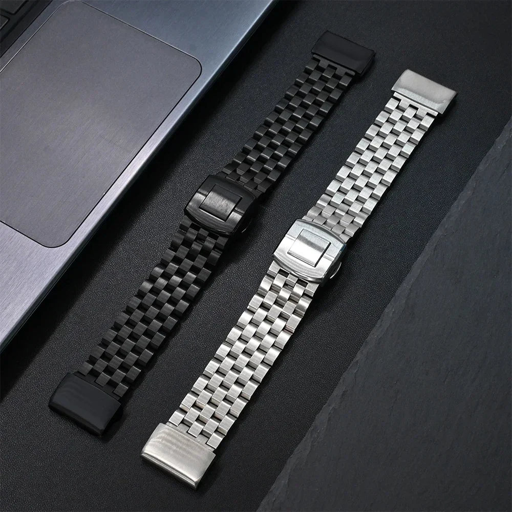 Garmin QuickFit 22/26mm Five-Link Steel Bracelet with Butterfly Clasp