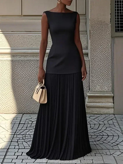 Women's Strapless Long Prom Dress Elegant Wedding Dress Casual Loose Ruched Maxi Dress Floor Length Elegant Evening Dress