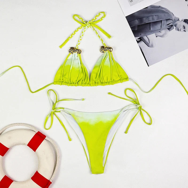 Micro Bikinis Sexy Women Swimsuit 2025 Push Up Bikini Set Female Swimwear Braizlian Swimming Suit Beachwear Bather Biquini