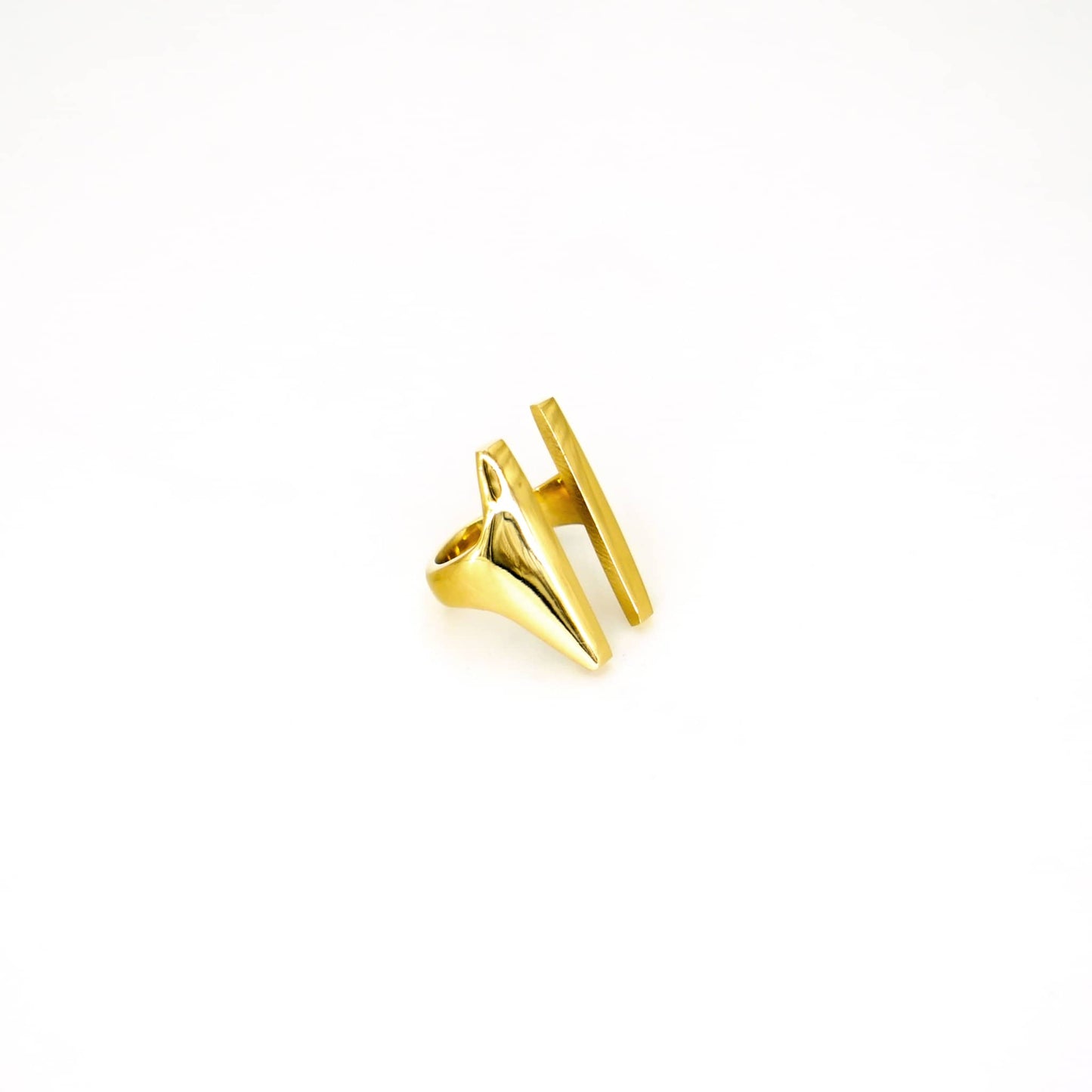 Brass Double Bar Adjustable Ring | Sema