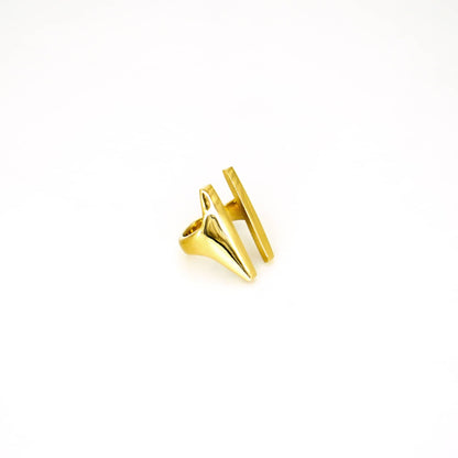 Brass Double Bar Adjustable Ring | Sema