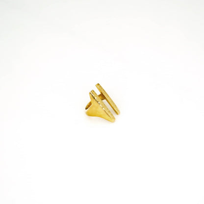 Brass Double Bar Adjustable Ring | Sema