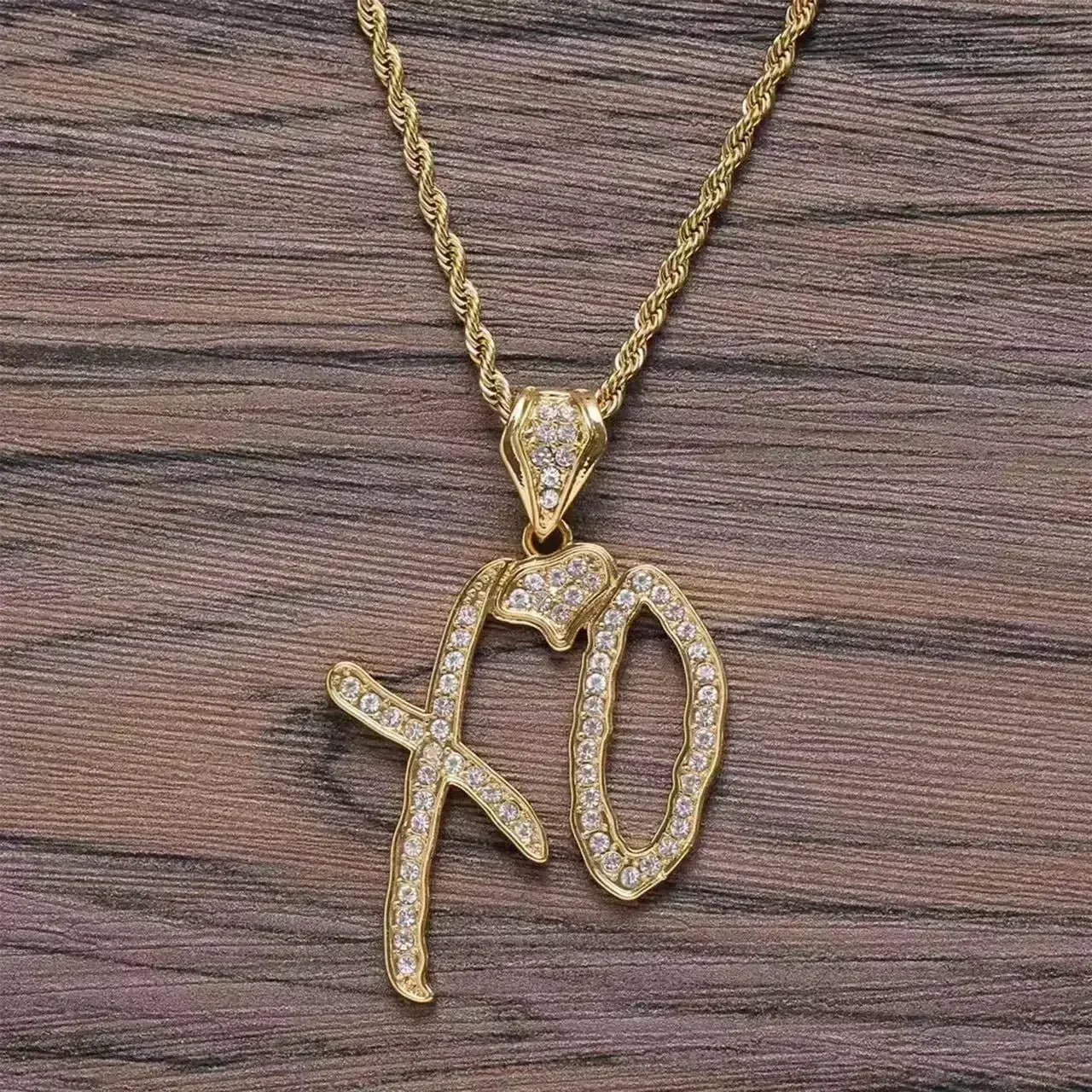 Ice Out Zircon Polite Gesture Middle Finger Necklace Men Women Punk Hip Hop Rap Rock Party Jewelry Gift