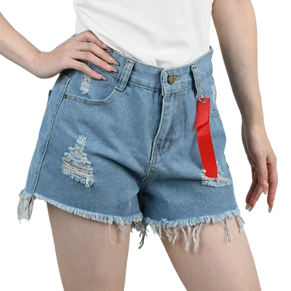 3pcs Women's High Waist Denim Shorts 2025 Summer Black Blue White Hot Pants Ripped Jeans Shorts Woman Short Trousers Streetwear