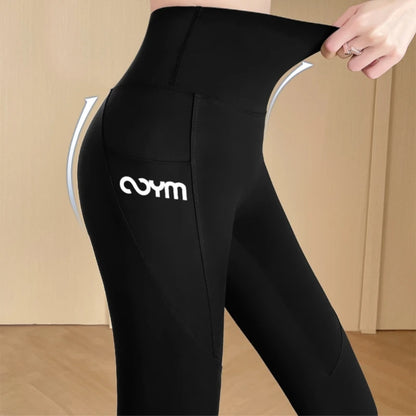 Horetong Women Sports Pants With Pocket High Waist Fitness Running Casual Streetwear Trousers Female Tight Workout Gym Clothing
