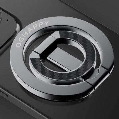 For Double-Sided Magnetic Phone Ring Holder for MagSafe Kickstand Magnet Grip for iPhone 16 15 14 For Huawei Xiaomi Stand Holder