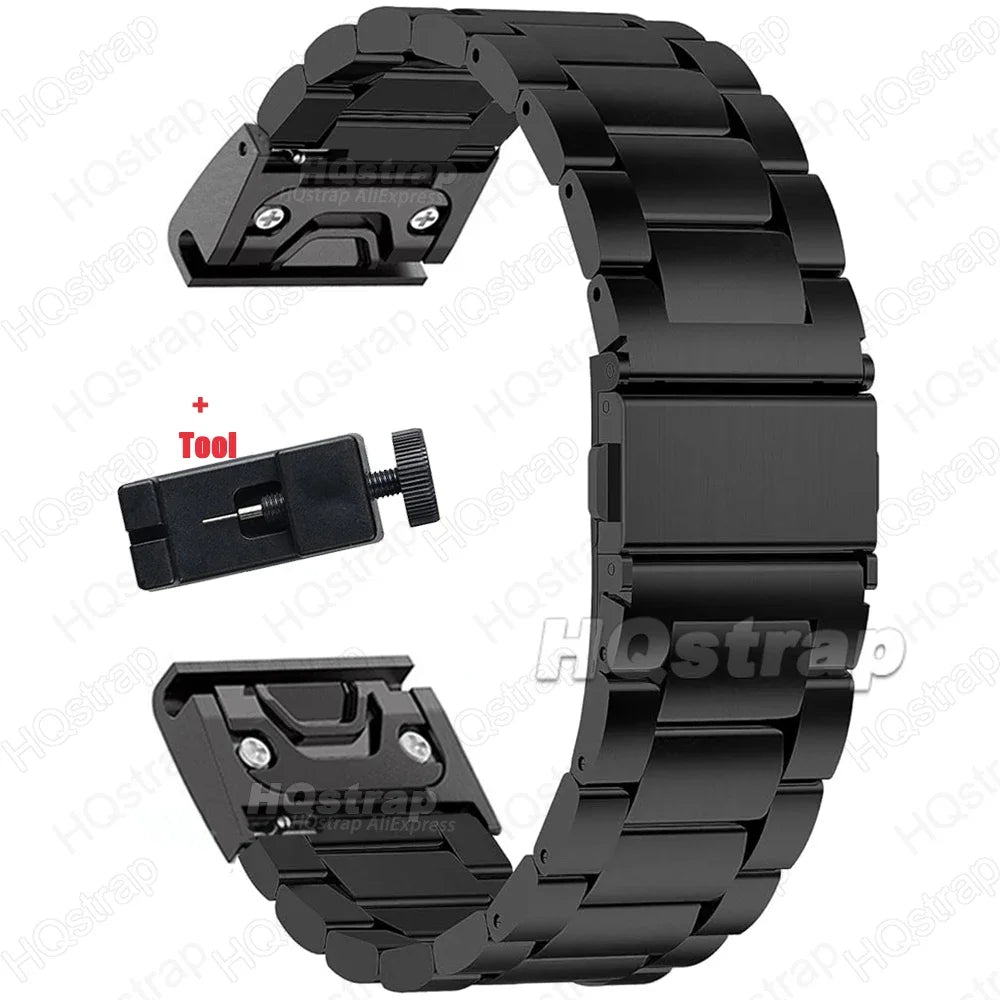 Garmin QuickFit 20/22/26mm Stainless Steel Link Bracelet