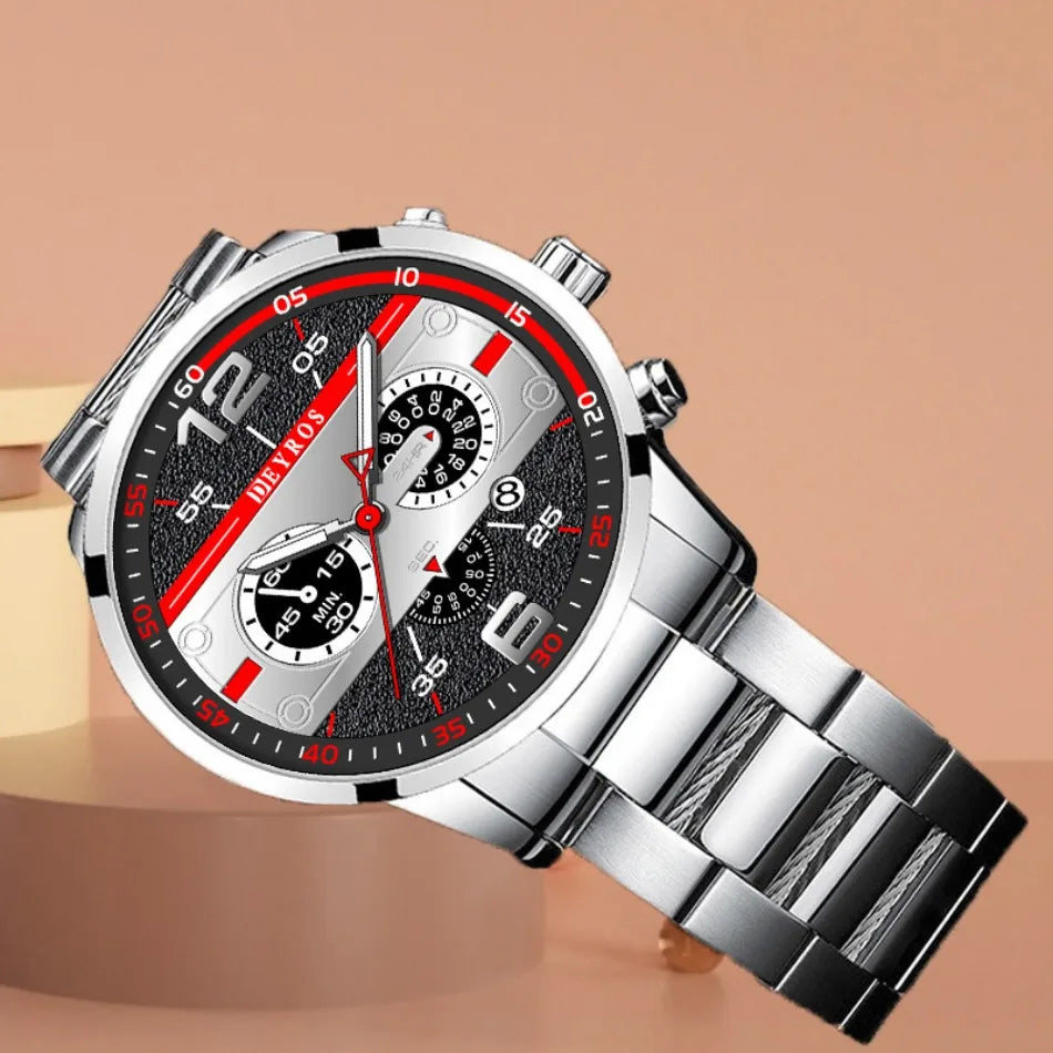Hot Selling 10 Pcs/set Watches for Men, Watch for Men, Alloy Strap Wrist Watch for Men, Outdoor Style Watch for Men