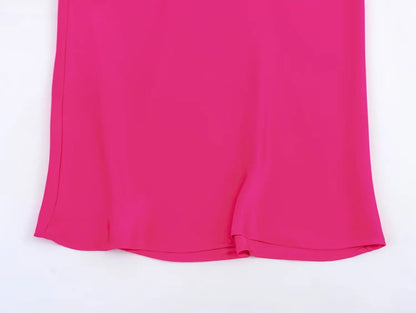 2026 New Women's European And American Style Fashion Silk Satin Texture High Waist Skirt Street Style Elegant Mid-length Skirt