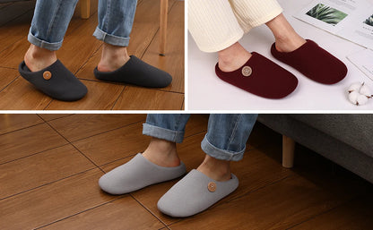 Kidmi Men Slippers Winter Indoor Men Slippers Classic Men Flat Slippers Soft Antiskid House Slippers Casual Bedroom Slippers