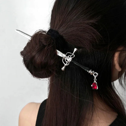 New Chinese Ancient Style Hanfu Hairpin Simple Elegant Headwear Women Geometric Shape Alloy Hair Accessories Headdress Electropl