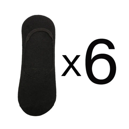 6-Pack Bamboo Invisible Low-Cut Socks | Breathable Boat Socks