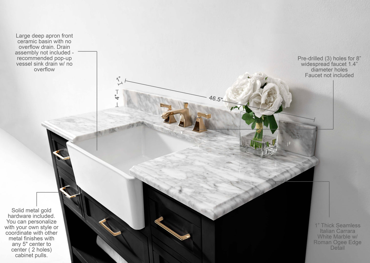 Hayley 48" Bath Vanity Set