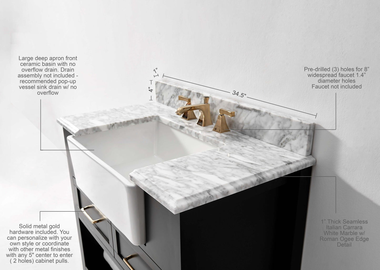 Hayley 36" Bath Vanity Set