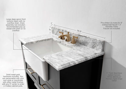 Hayley 36" Bath Vanity Set
