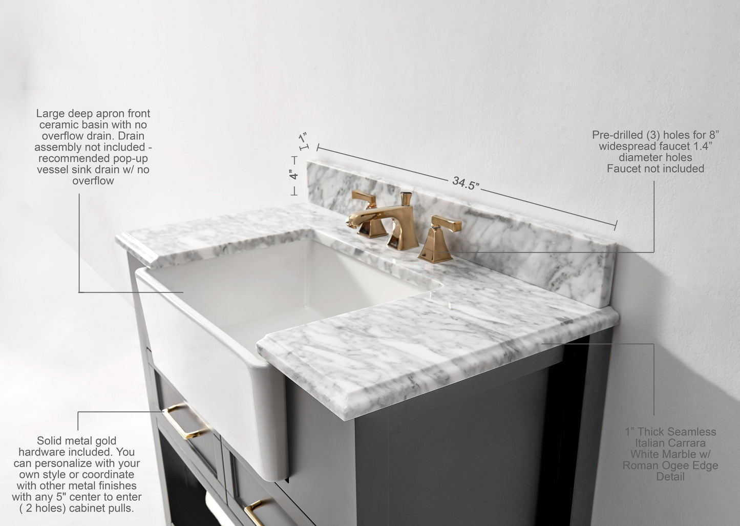 Hayley 36" Bath Vanity Set