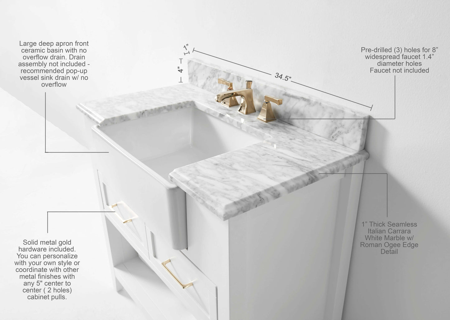 Hayley 36" Bath Vanity Set