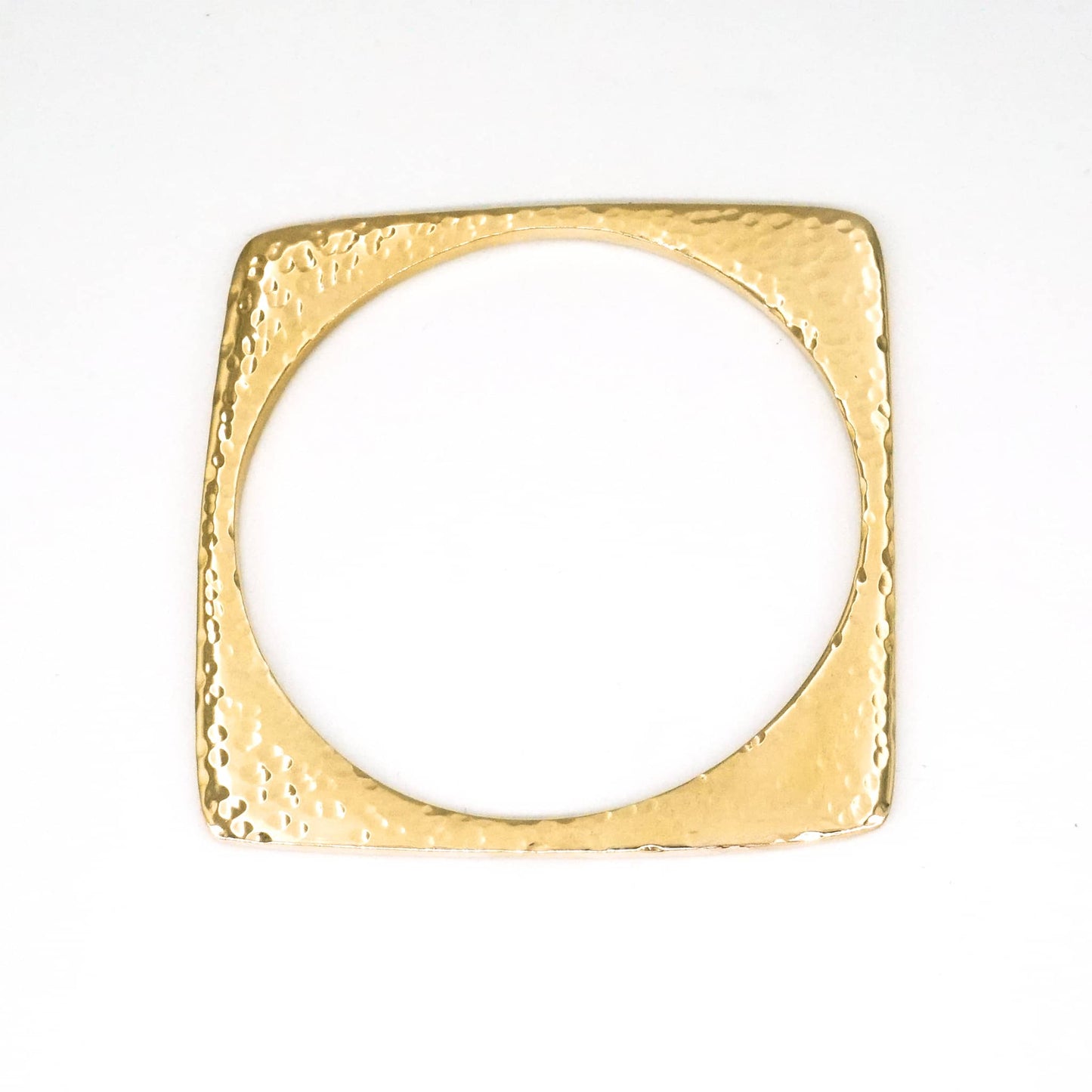 Square Brass Bangle Bracelet | Leo