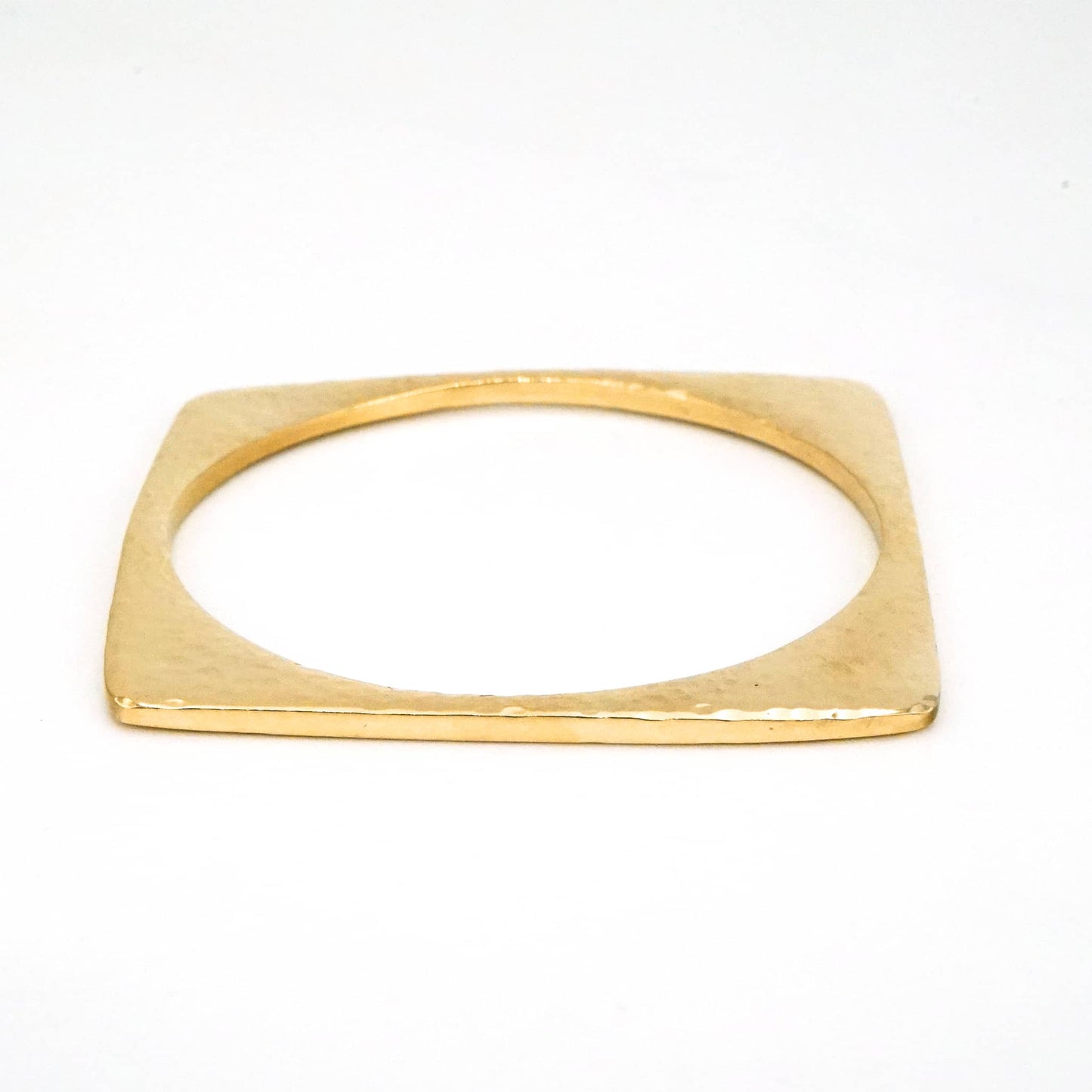 Square Brass Bangle Bracelet | Leo